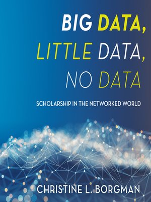 cover image of Big Data, Little Data, No Data